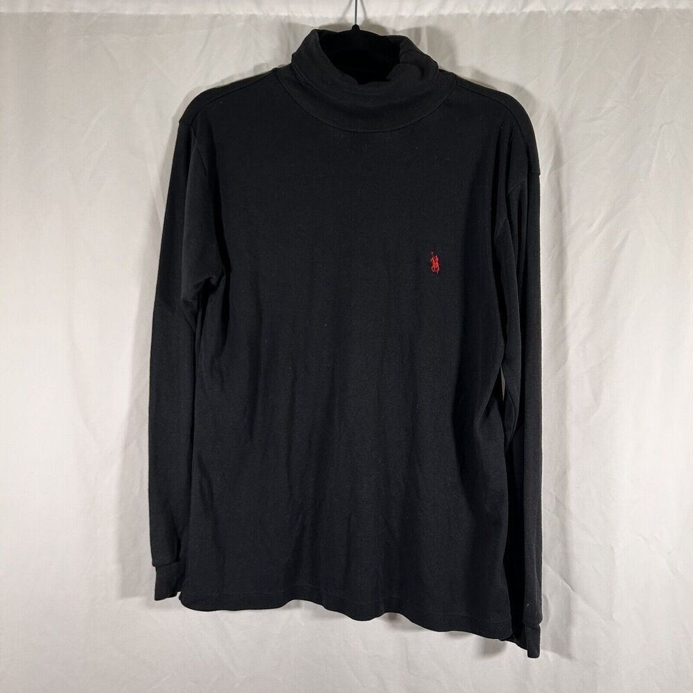 Vintage Knights of Round Table Shirt Men's Large Black Turtleneck Long Sleeve